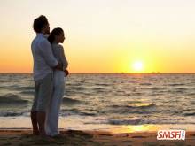 Couple on a Sunset Beach