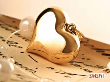 Love Gift Gold Heart Pendant